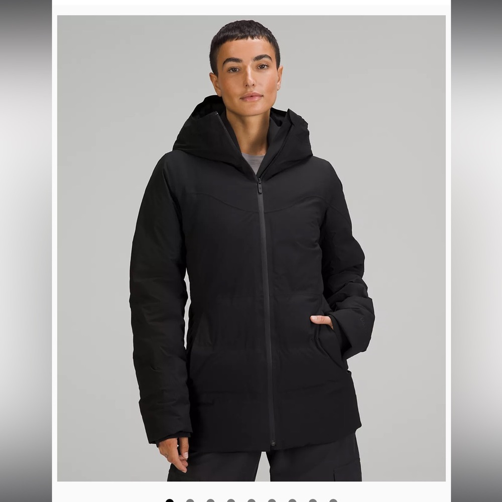 Lululemon sleet Street down black puffer jacket, size 6